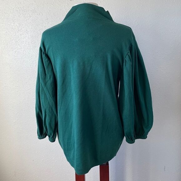 NWT Alfani Green Mock Neck Sweater Size L - Picture 6 of 9